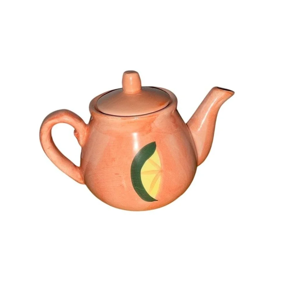 CBK LTD Hand‎ Painted Ceramic Teapot Artistic Fruit Motif Multicolor